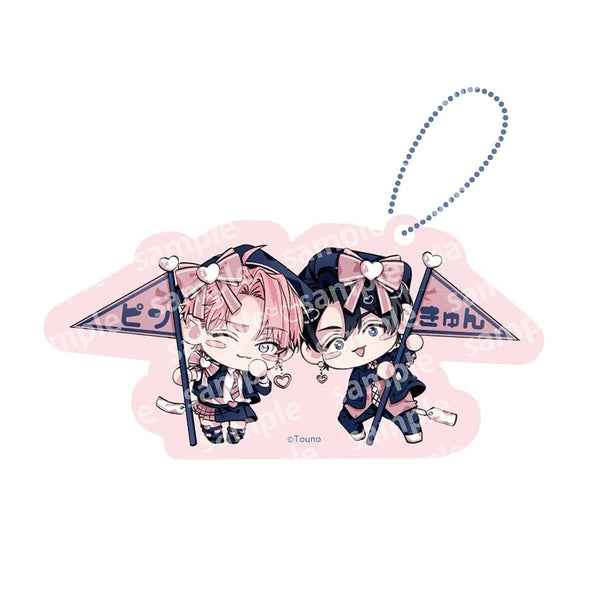 "Is It Okay to Have a Crush on Pink?" Acrylic Block Charm PINK/NAVY TRAD. CLUB ver.