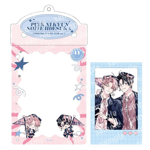 "Is It Okay to Have a Crush on Pink?" Card Case Holder & Photo-Style Card Set PINK/NAVY TRAD. CLUB ver.
