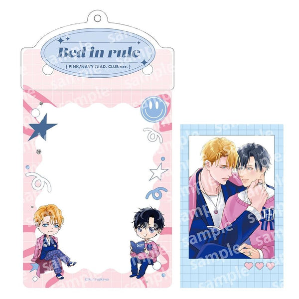 "Bed-In Rules" Card Case Holder & Photo-Style Card Set PINK/NAVY TRAD. CLUB Ver.