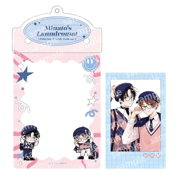 『みなと商事コインランドリー』カードケースホルダー&フォト風カードセット PINK/NAVY TRAD. CLUB ver.