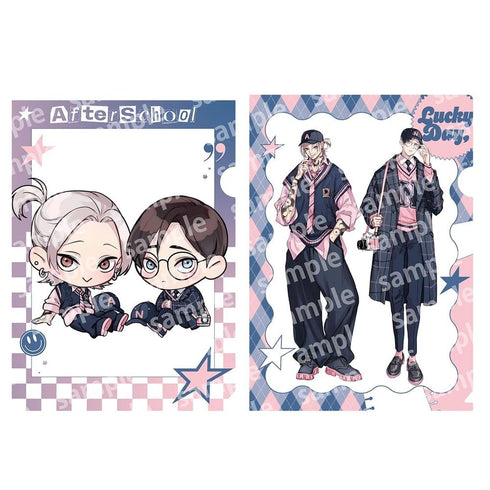 『愛の刺青』クリアファイルセット PINK/NAVY TRAD. CLUB ver.