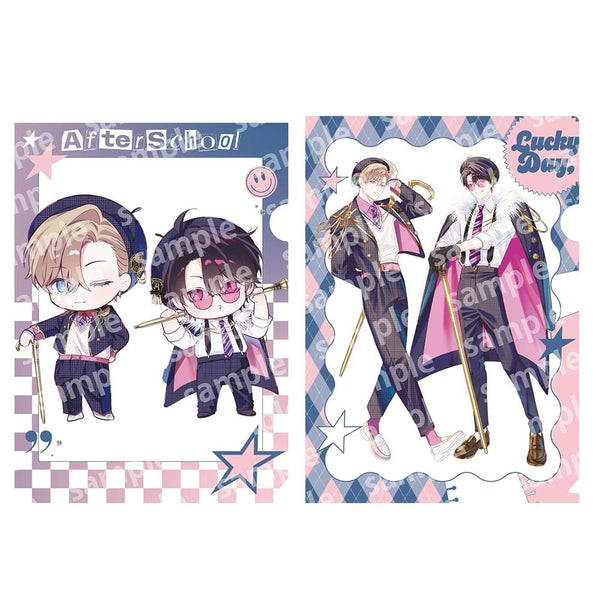《片尾字幕直通地獄》透明文件夾組 PINK/NAVY TRAD. CLUB 版