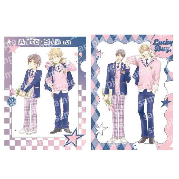 "Takumi-kun Series" Clear File Set PINK/NAVY TRAD. CLUB Ver.