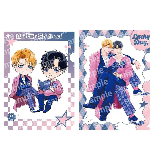 "Bed-In Rules" Clear File Set PINK/NAVY TRAD. CLUB Ver.