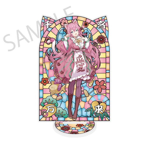 『初音ミク×招き猫×真夏の熊谷』ステンドグラス風素材加工アクリルスタンド 巡音ルカ Art by イコモチ