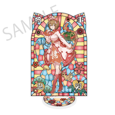 『初音ミク×招き猫×真夏の熊谷』ステンドグラス風素材加工アクリルスタンド MEIKO Art by イコモチ