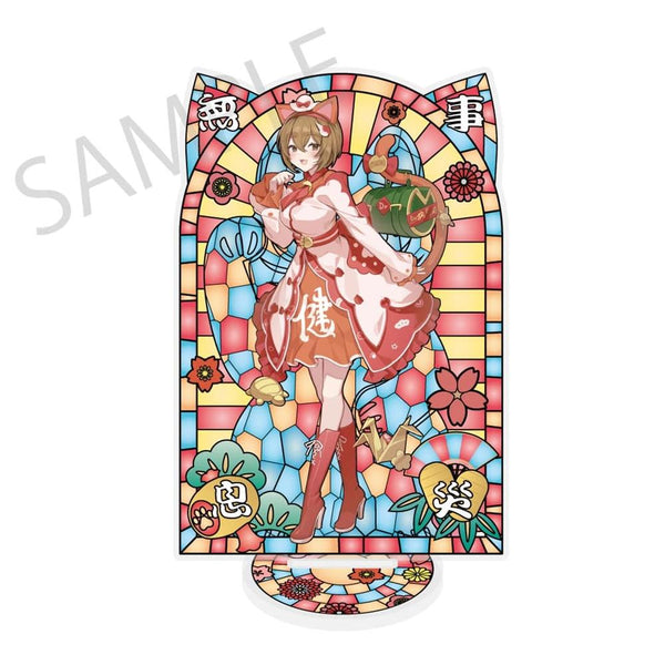 『初音ミク×招き猫×真夏の熊谷』ステンドグラス風素材加工アクリルスタンド MEIKO Art by イコモチ