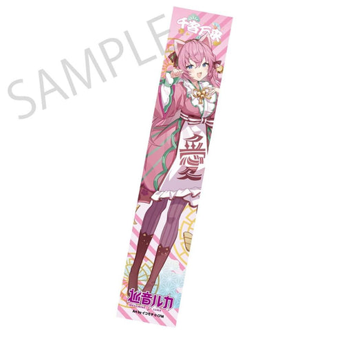 『初音ミク×招き猫×真夏の熊谷』ハイブリッドマフラータオル 巡音ルカ Art by イコモチ