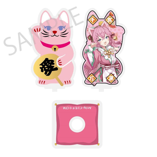 『初音ミク×招き猫×真夏の熊谷』まわるダイカットアクリルスタンド 巡音ルカ Art by イコモチ