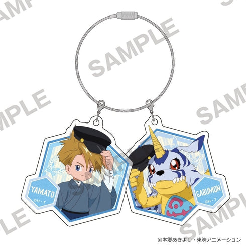 "Digimon Adventure" 2-Piece Acrylic Keychain Set: Japanese Modern Version—Yamato Ishida & Gabumon