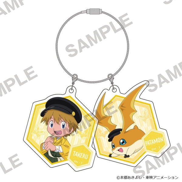 "Digimon Adventure" 2-Piece Acrylic Keychain Set: Japanese Modern Ver. Takeru Takaishi & Patamon