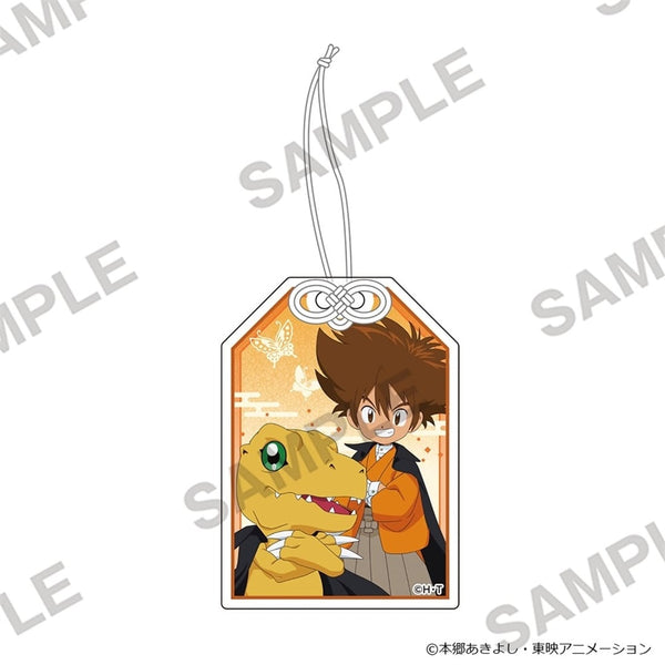 "Digimon Adventure" Acrylic Good Luck Keychain: Taichi Yagami & Agumon