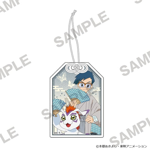 "Digimon Adventure" Acrylic Amulet Keychain: Jo Kido & Gomamon