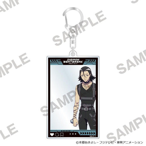 "DIGIMON BEATBREAK" Acrylic Keychain with Frame: Souji Kuroshio