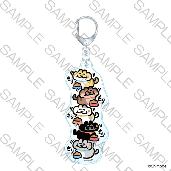 『ねことしもべ』ちょっとロングなアクリルキーホルダー もりもり