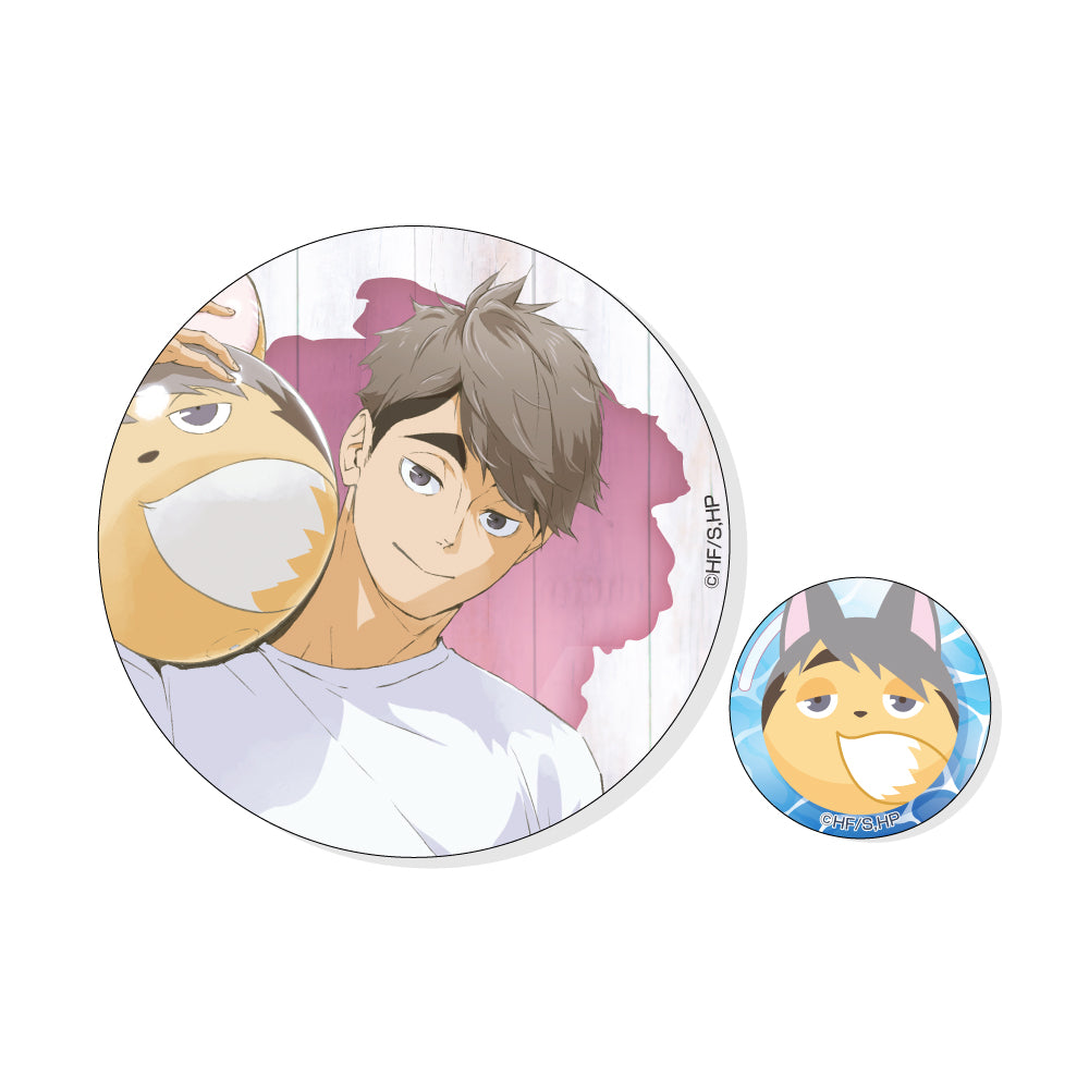 ハイキュー!!』缶バッジセット ビーチボールVer. 宮 治 - Anime Store.JP