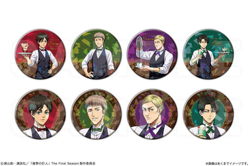 『進撃の巨人』トレーディングホログラム缶バッジ Ver.喫茶店【BOX】