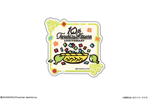 『タヌキ&キツネ』タヌキとキツネ アクリルバッジ 06 トリ