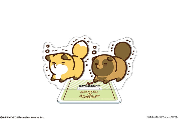 『タヌキ&キツネ』タヌキとキツネ ミニアクリルスタンド 02 B