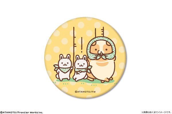 『タヌキ&キツネ』マット缶バッジ 02 お洒落