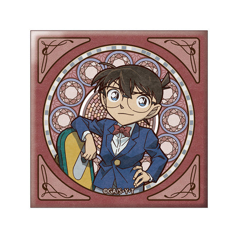 『名探偵コナン』(アールヌーボー) スクエア缶バッジ コナン【202507再販】