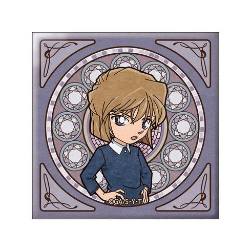 『名探偵コナン』(アールヌーボー) スクエア缶バッジ 灰原 哀【202507再販】