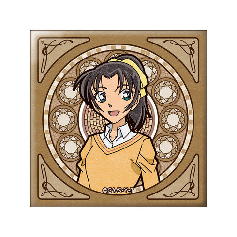 『名探偵コナン』(アールヌーボー) スクエア缶バッジ 遠山 和葉【202507再販】