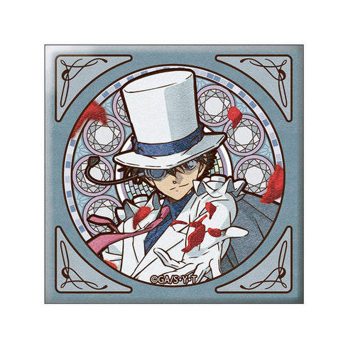 『名探偵コナン』(アールヌーボー) スクエア缶バッジ 怪盗キッド【202507再販】