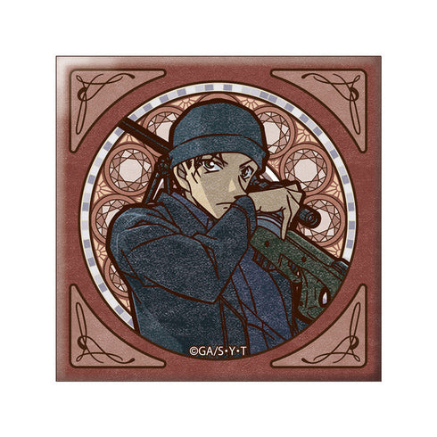 『名探偵コナン』(アールヌーボー) スクエア缶バッジ 赤井 秀一【202507再販】