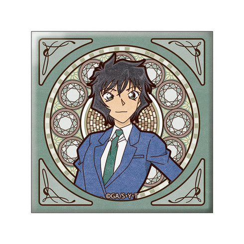 『名探偵コナン』(アールヌーボー) スクエア缶バッジ 世良 真純【202507再販】