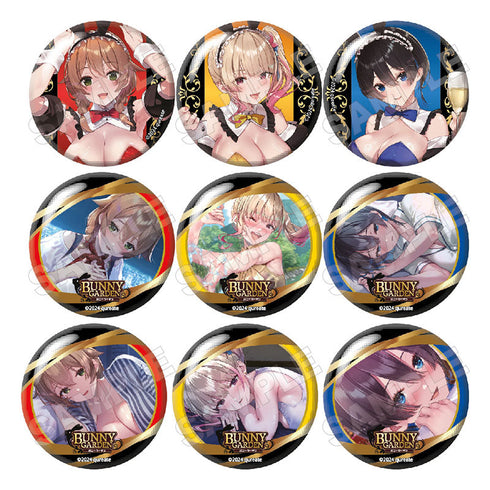 『バニーガーデン』グリッター缶バッジ ※1BOX=9入