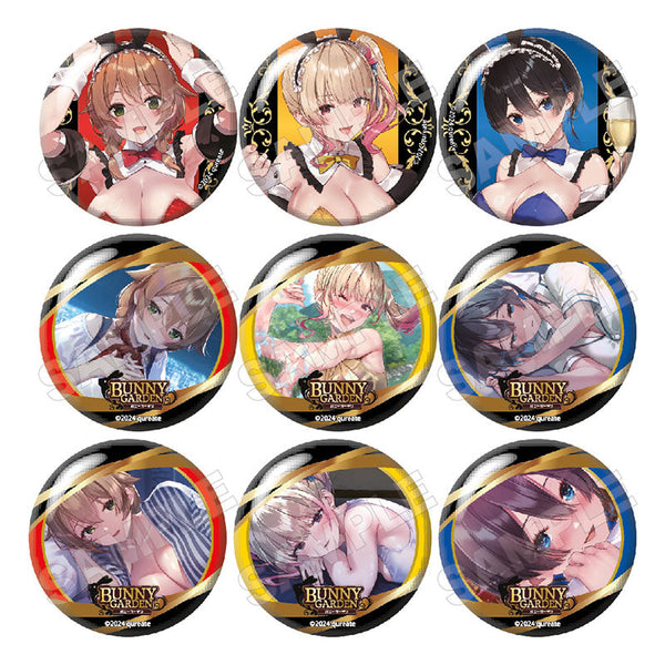 『バニーガーデン』グリッター缶バッジ ※1BOX=9入