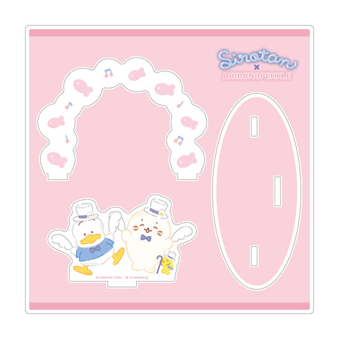 『しろたん×はぴだんぶい』アクリルジオラマ しろたん×あひるのペックル