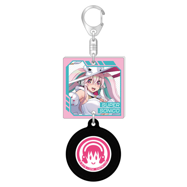 『レーシングミク』2024Ver.×すーぱーそに子 ジャケット風レコードキーホルダー B【202503再販】