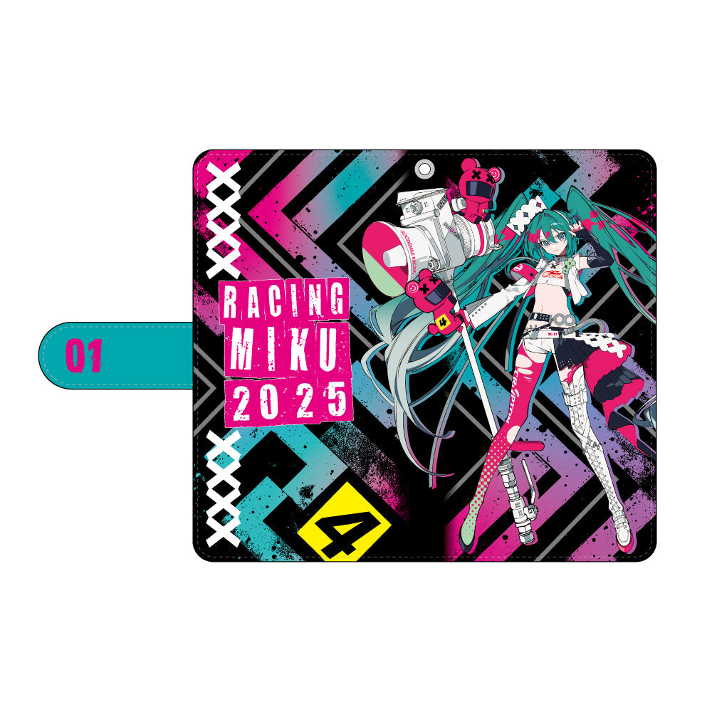 初音ミク スマホケース タオル ポイント】レーシングミク 15th