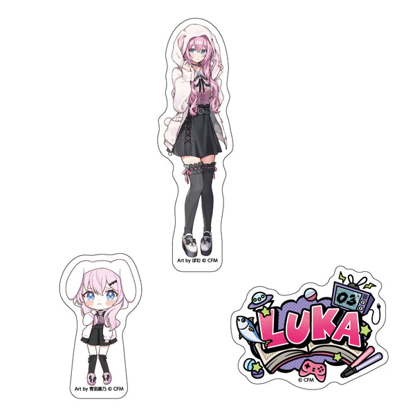 『初音ミク』ステッカー3枚セット akiba culture fashion 巡音ルカ