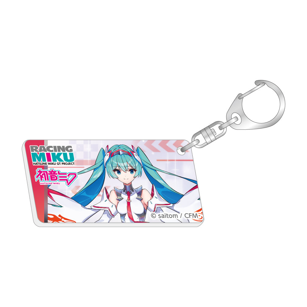 初音ミク レーシング 2014 缶キーホルダー フィギュアメーカーGift - 初音ミク レーシングver.2014 缶