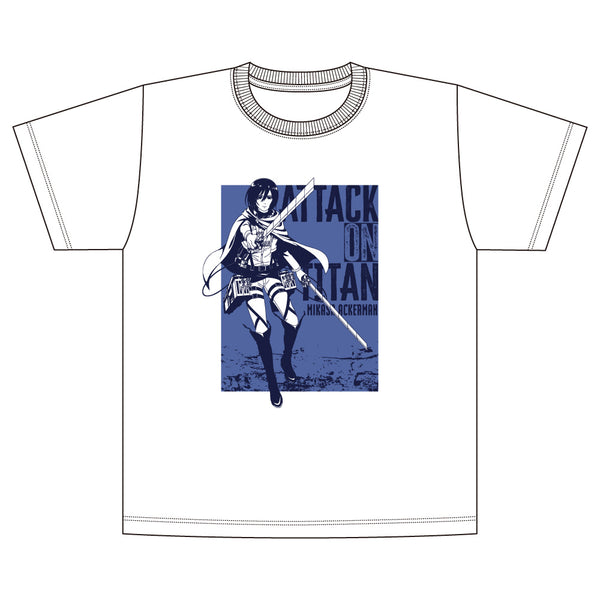 "Attack on Titan" T-shirt: Fighting Ver. / Mikasa Ackerman (Size L)