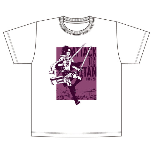"Attack on Titan" T-shirt: Fighting Ver. / Hanji Zoe (Size M)