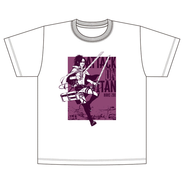 "Attack on Titan" T-shirt: Fighting Ver. / Hanji Zoe (Size L)