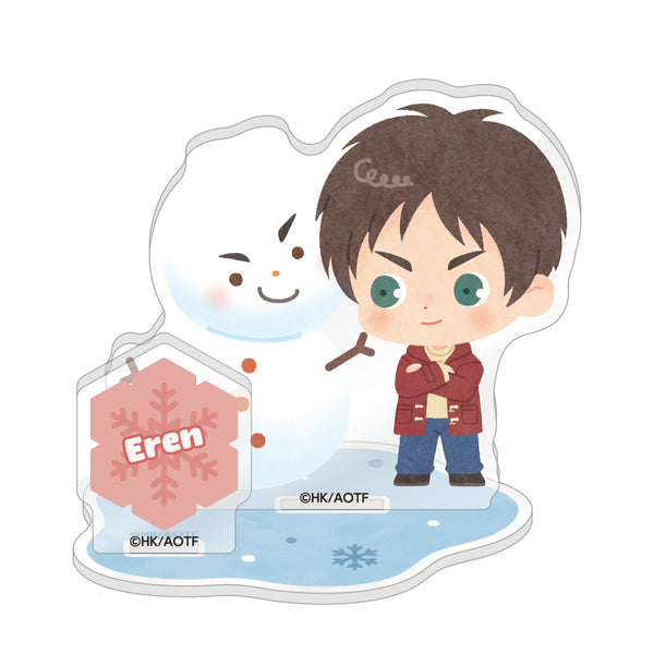 "Attack on Titan" Chibi Character Acrylic Stand: Snowman Ver. / Eren Yeager