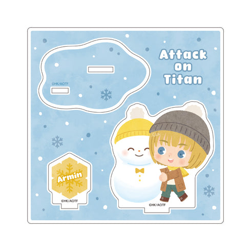 "Attack on Titan" Chibi Character Acrylic Stand: Snowman Ver. / Armin Arlert