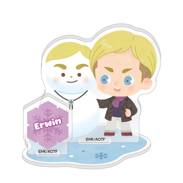 "Attack on Titan" Chibi Character Acrylic Stand: Snowman Ver. / Erwin Smith