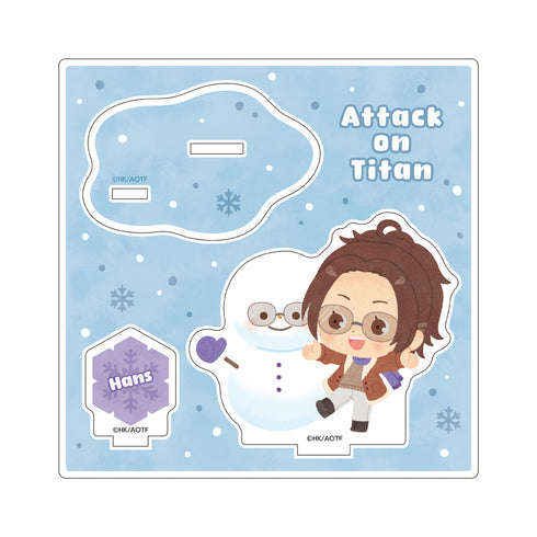"Attack on Titan" Chibi Character Acrylic Stand: Snowman Ver. / Hanji Zoe