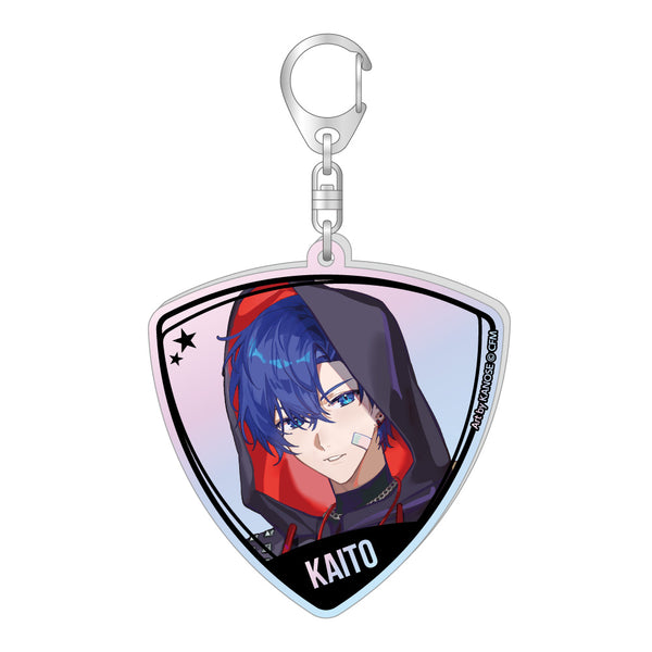 『初音ミク』ピック型オーロラアクリルキーホルダー バンドVer. KAITO