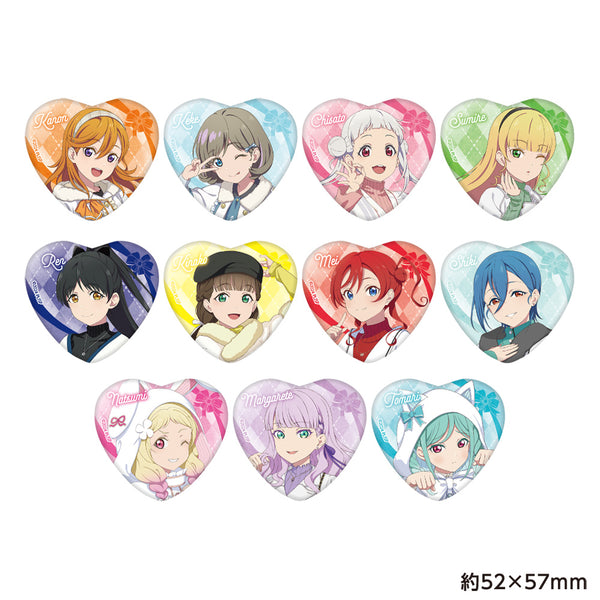 『ラブライブ!スーパースター!!』トレーディングハート缶バッジ ホワイトポンチョVer.【BOX】