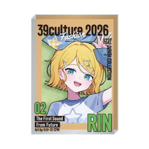 『39Culture 2026』FASHION 雑誌風アクリルブロック / 鏡音リン
