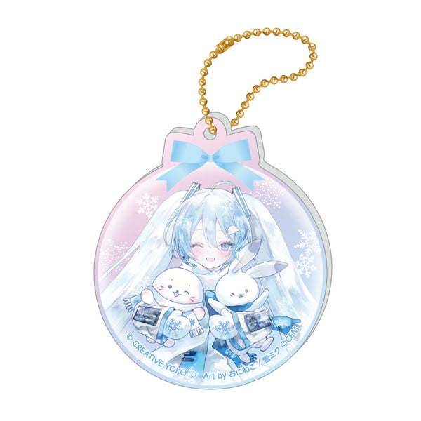 『しろたん×雪ミク』オーロラアクリルキーホルダー 等身Ver.