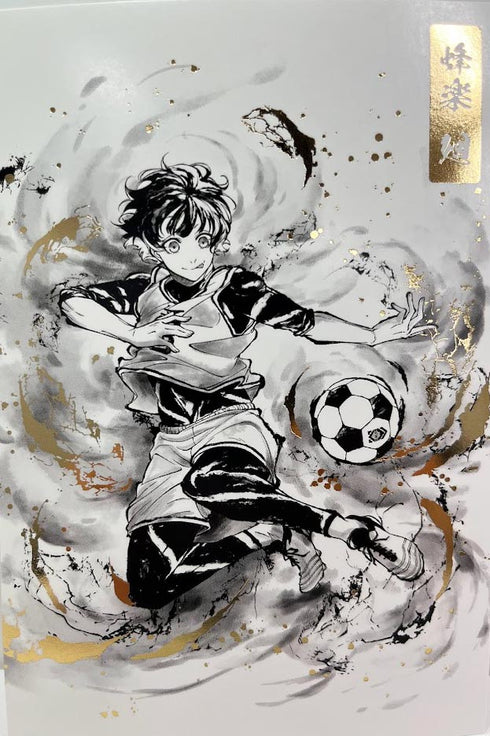 『ブルーロック』金箔 ポストカード5種セット 水墨画