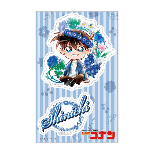 『名探偵コナン』クリアステッカー デフォルメ 花冠-flow in the wind-(新一)【202512再販】
